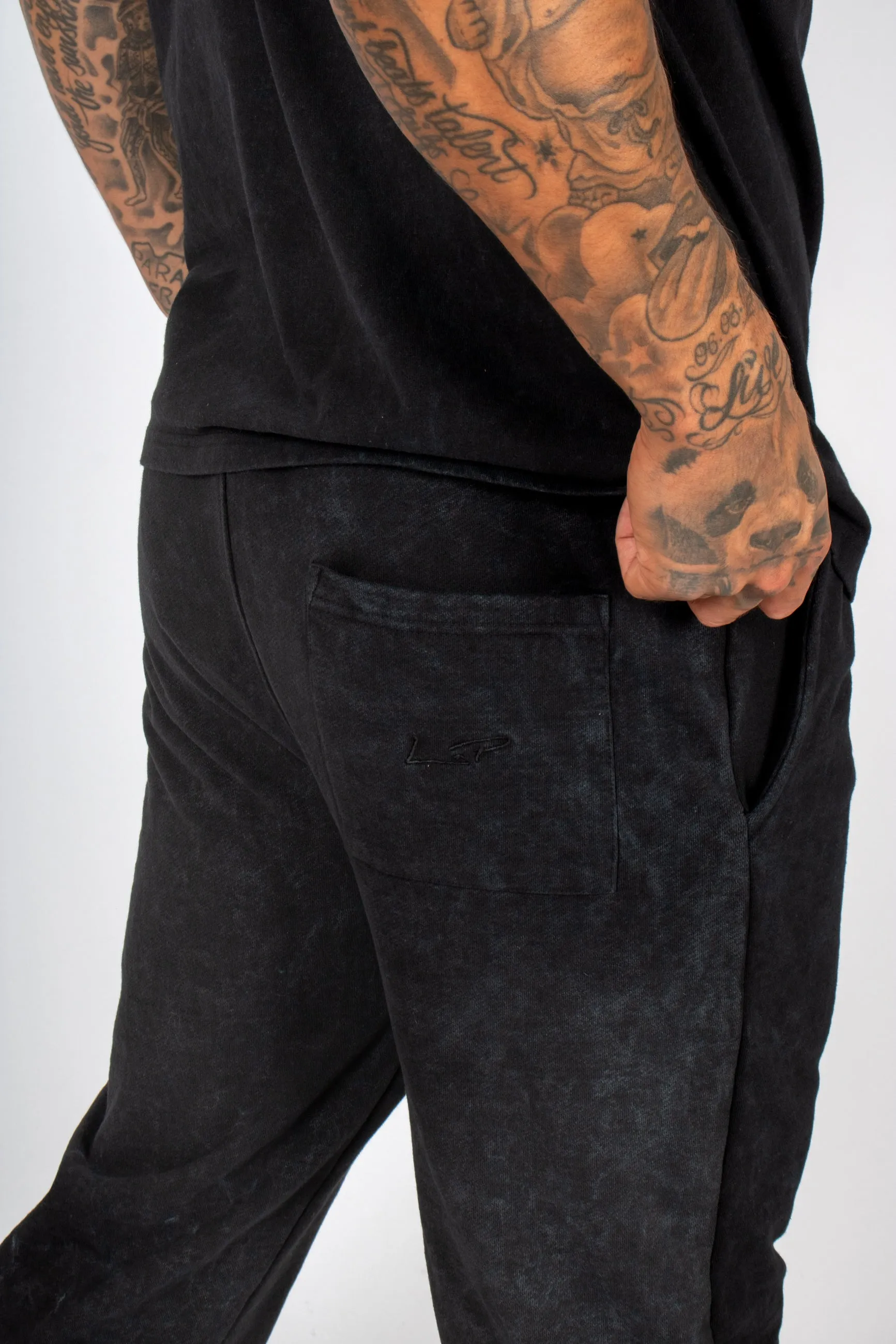Premium Recycled Acid Black Straight Leg Jogger