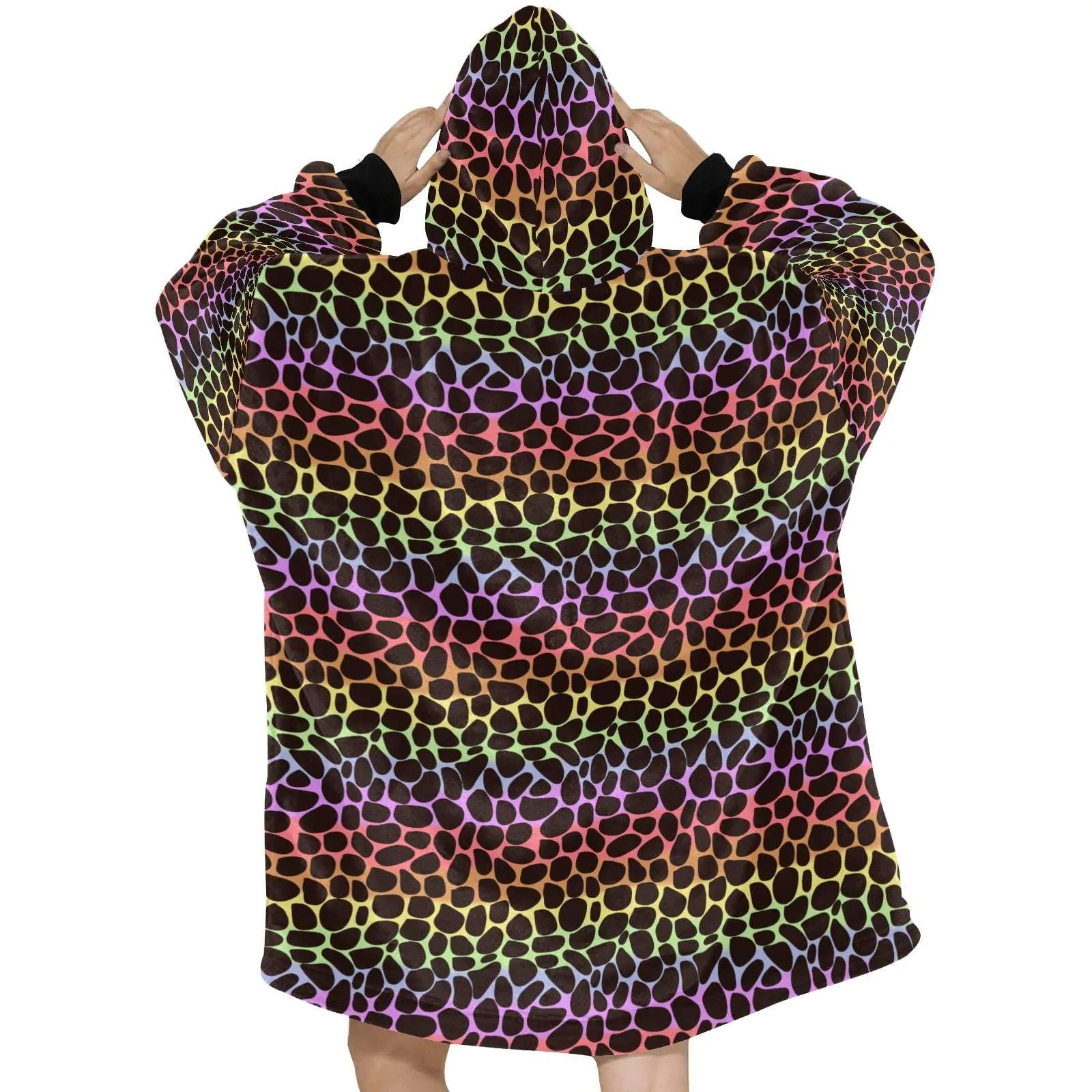 Rainbow Roar - Hooded Blanket
