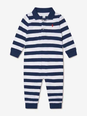 Ralph Lauren Baby Boys Striped Babygrow in Navy