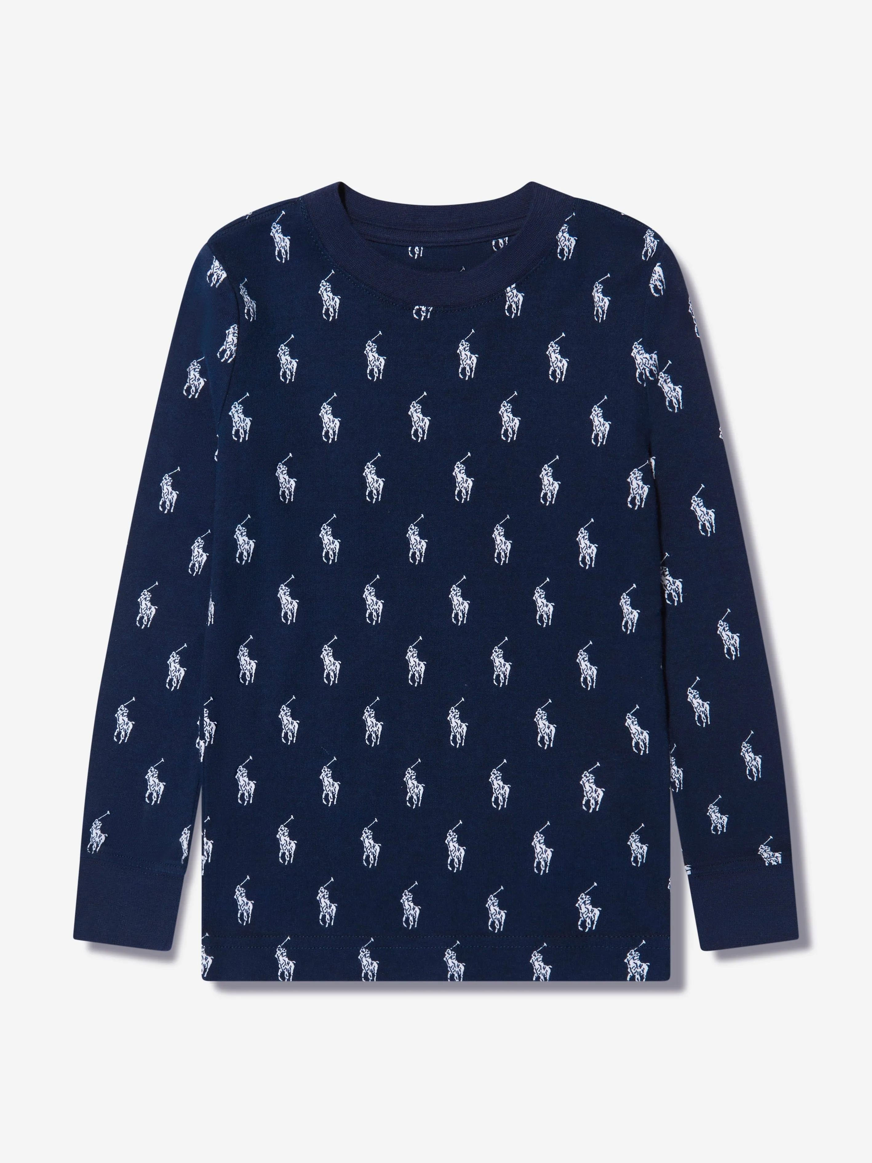 Ralph Lauren Boys Logo Pyjama Set in Navy