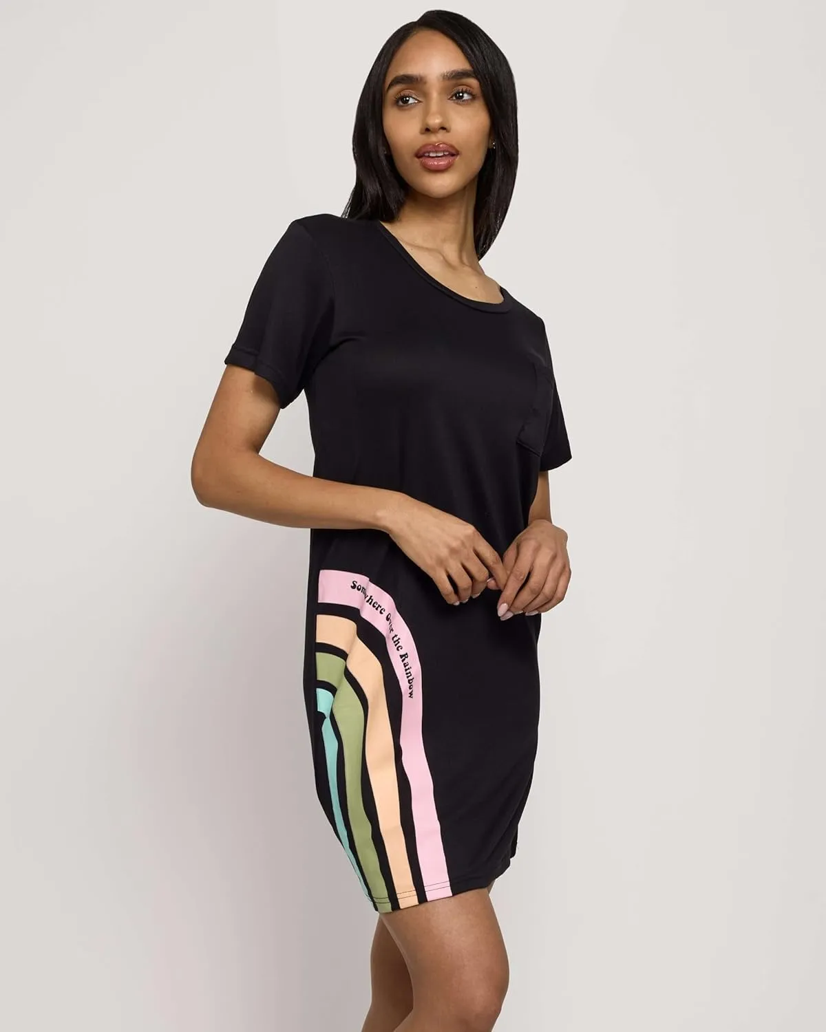 Real Essentials 3 Pack: Women's Printed Nightshirt Short Sleeve Ultra-Soft Nightgown Sleep Dress (Available In Plus Size)