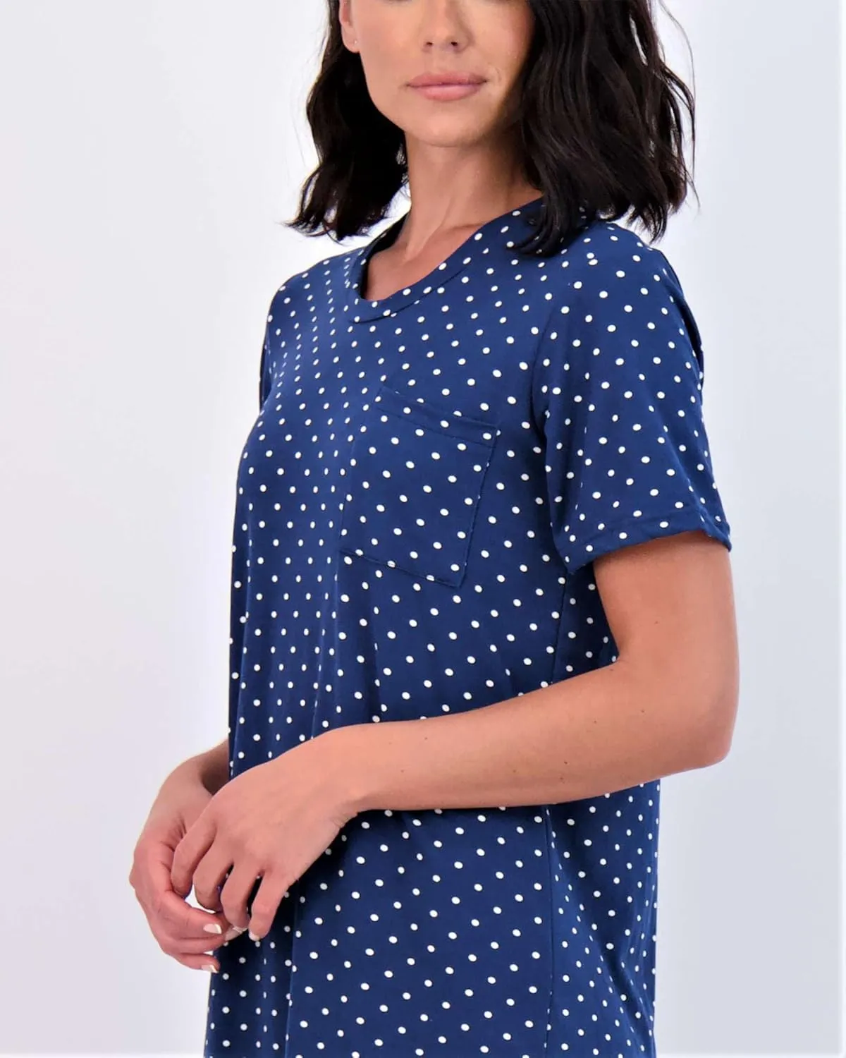 Real Essentials 3 Pack: Women's Printed Nightshirt Short Sleeve Ultra-Soft Nightgown Sleep Dress (Available In Plus Size)