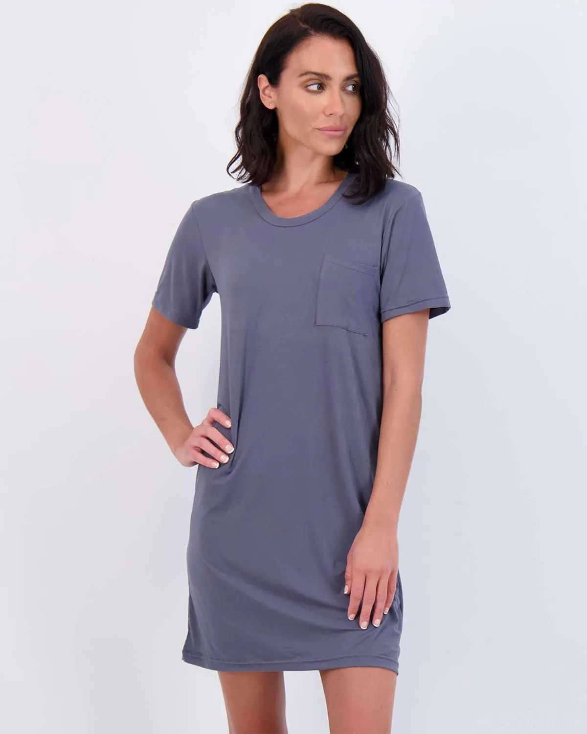 Real Essentials 3 Pack: Women's Printed Nightshirt Short Sleeve Ultra-Soft Nightgown Sleep Dress (Available In Plus Size)