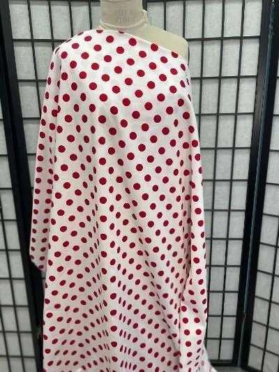 Red & White Polka Dot Cotton