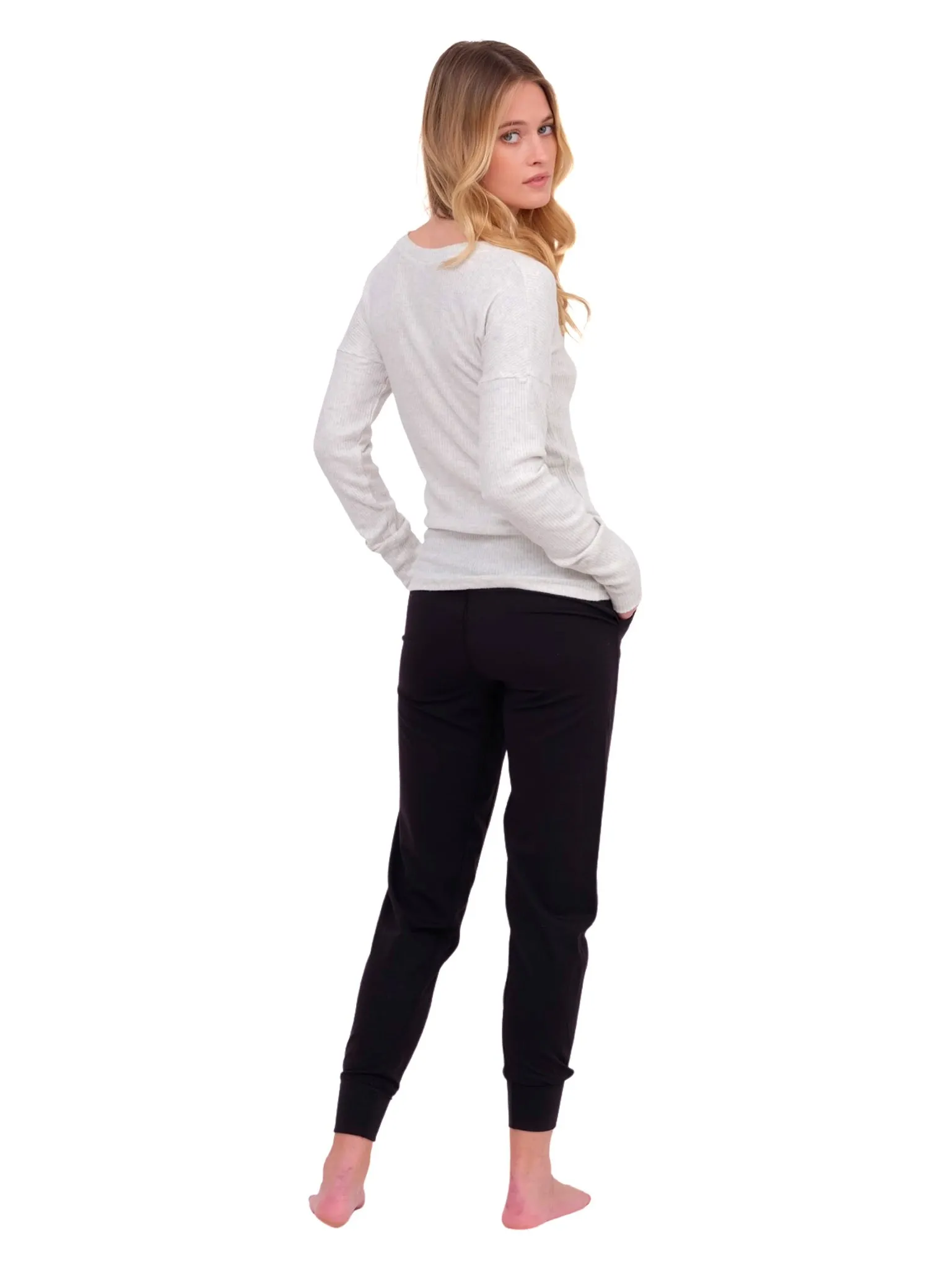 Ribbed Lounge Top - Oatmeal