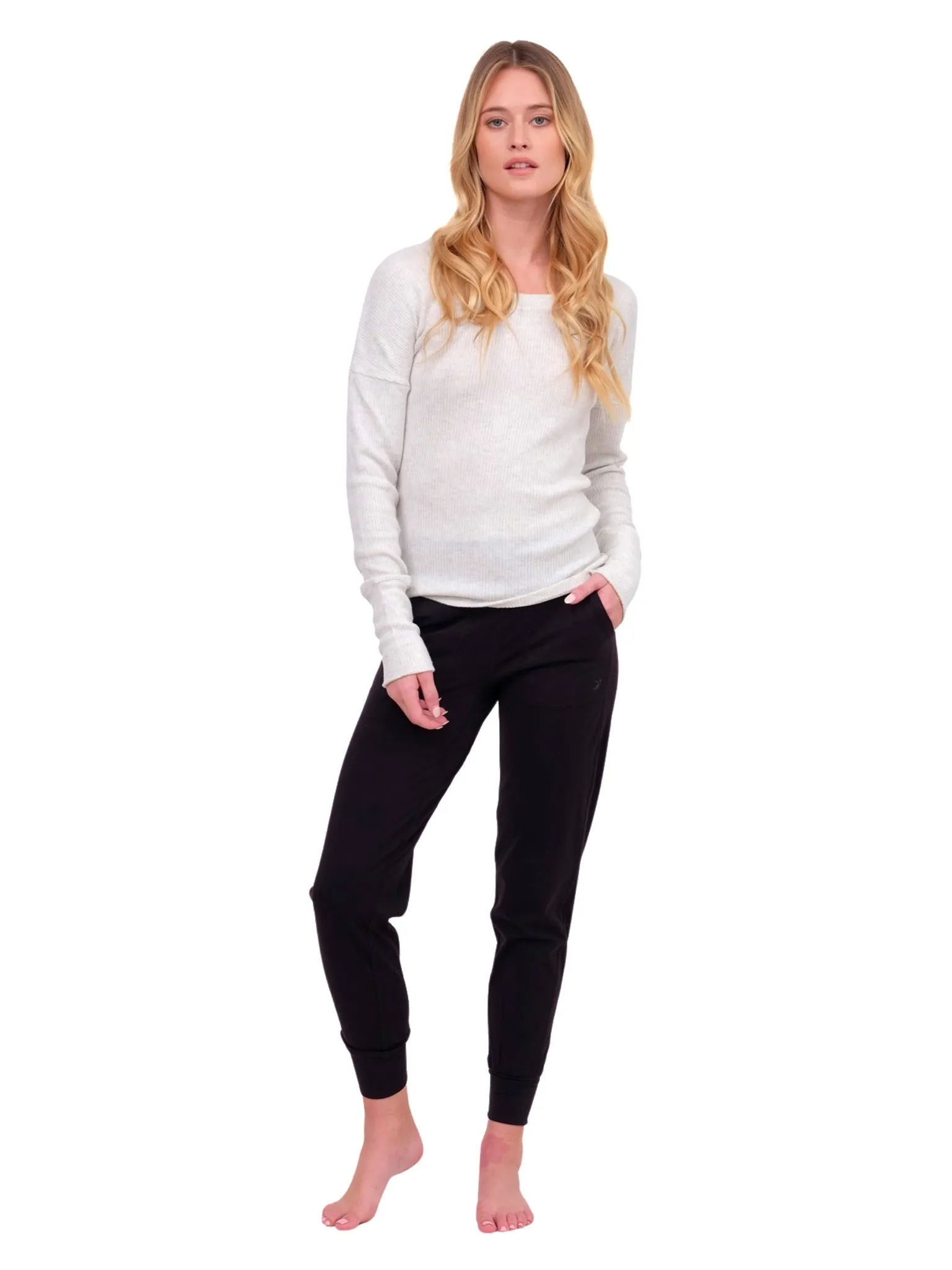 Ribbed Lounge Top - Oatmeal