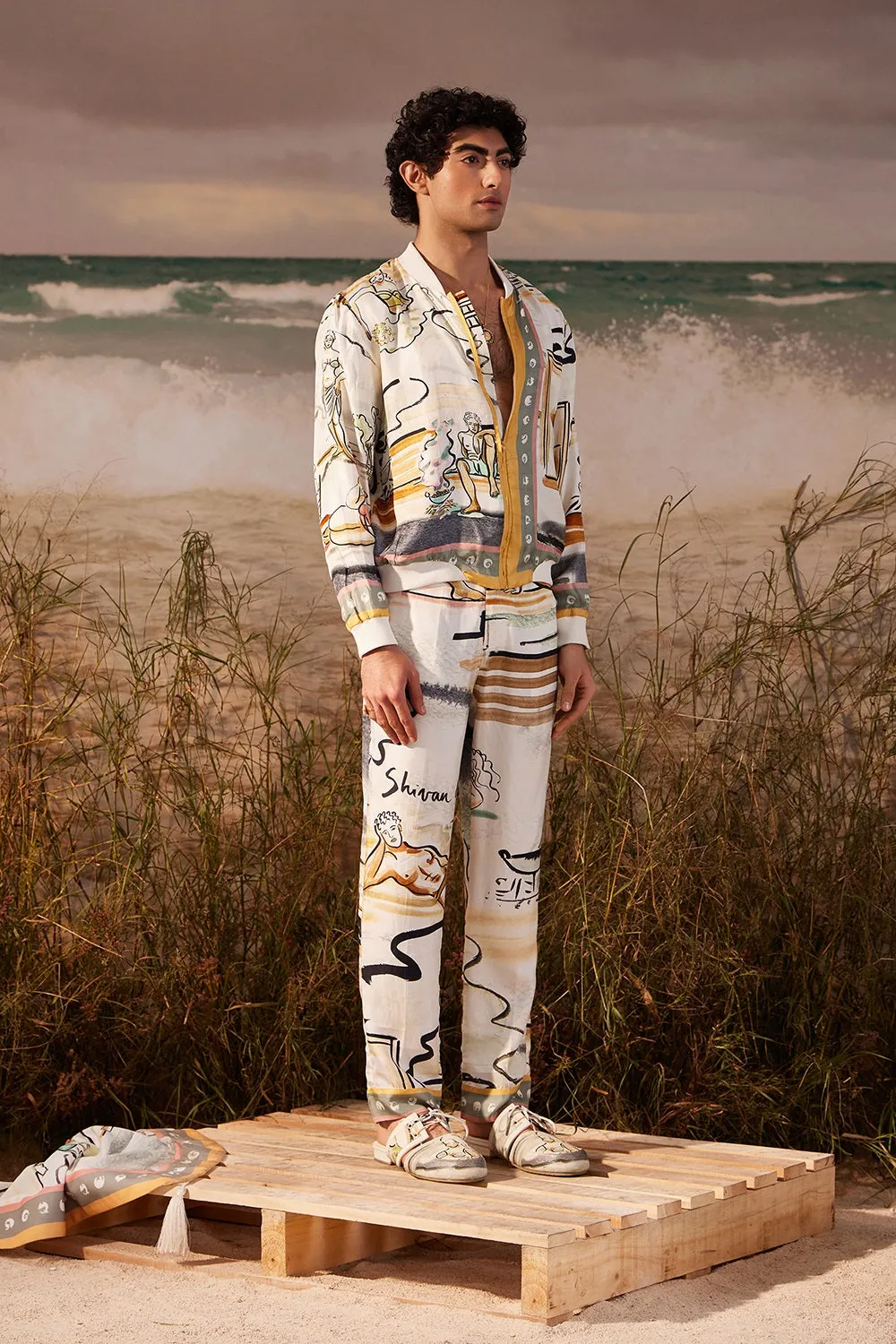 Saun Twill Silk Lounge Trousers