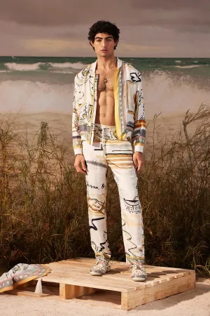 Saun Twill Silk Lounge Trousers