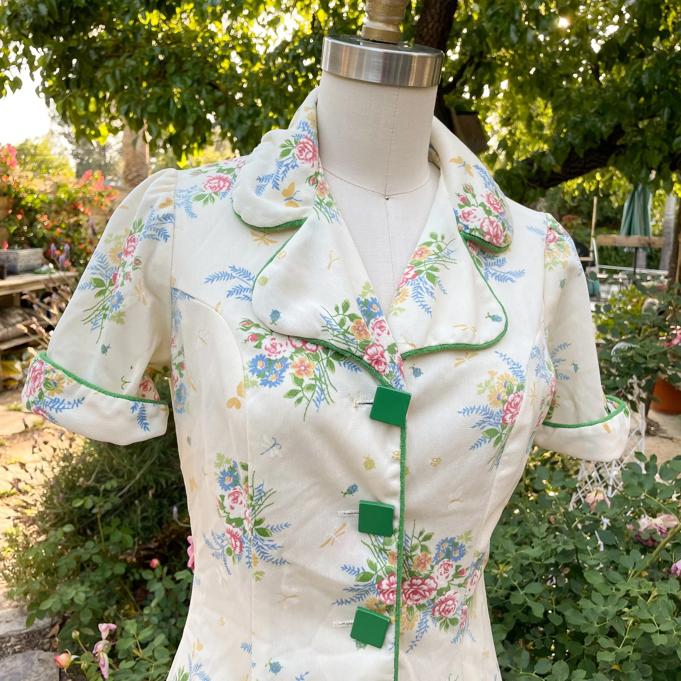 SOLD Vintage 60s Mod Mini Dress, 70s Floral Print Short Dress by Sears M