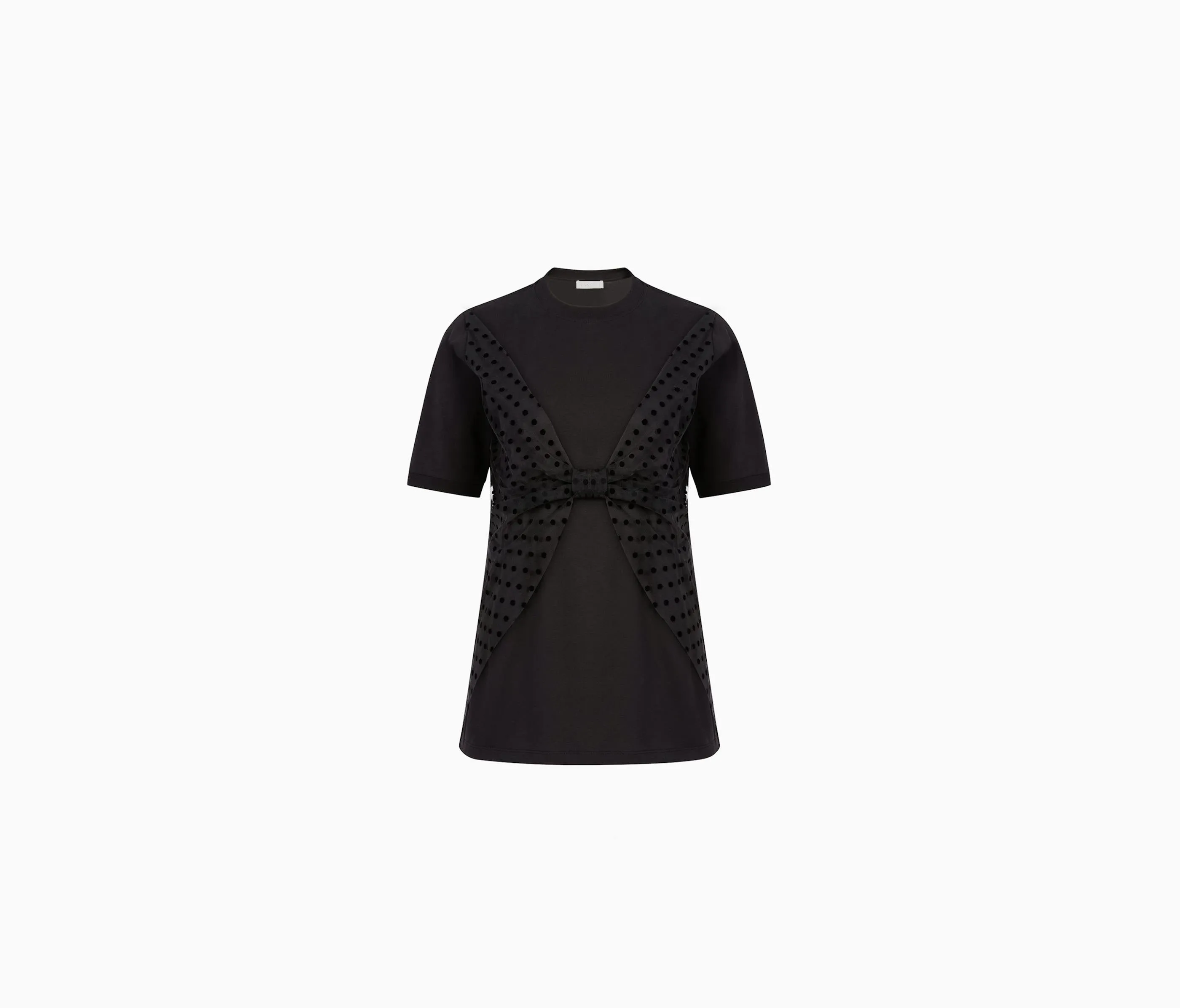 T-SHIRT WITH POLKA DOT BOW