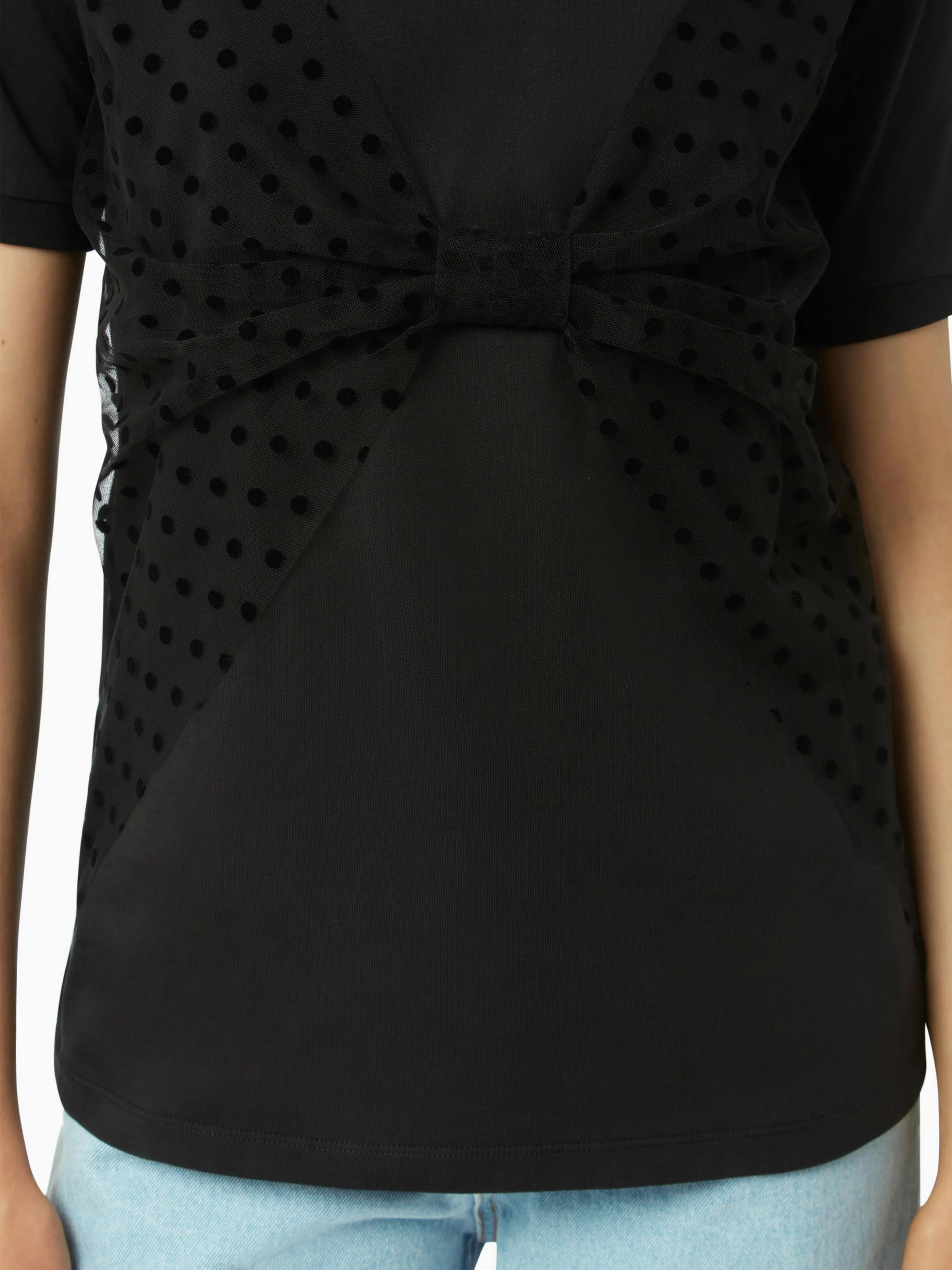 T-SHIRT WITH POLKA DOT BOW
