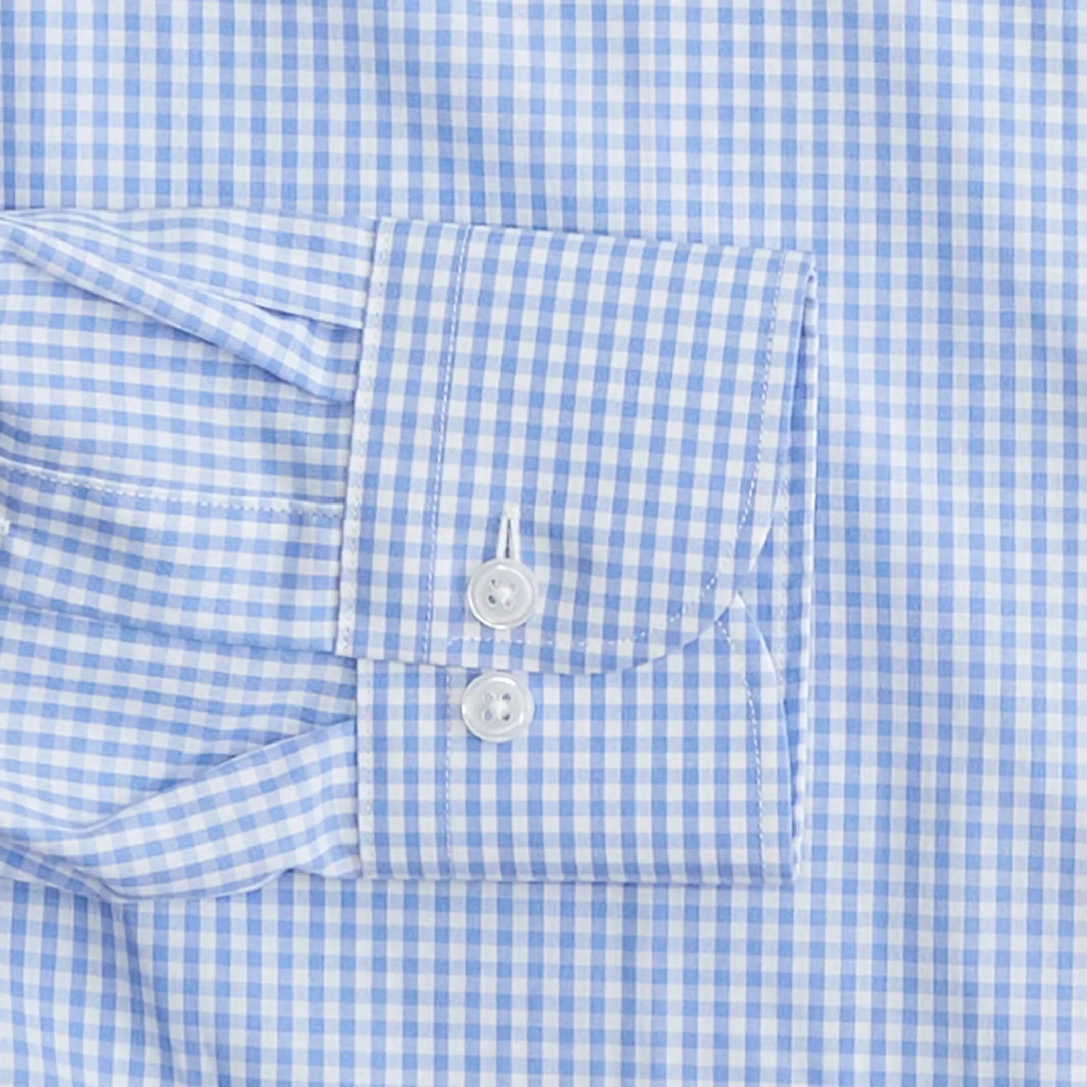 The Blue Wheeler Non Iron Gingham Custom Shirt