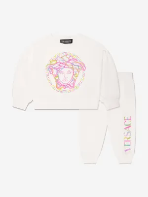 Versace Baby Girls Medusa Logo Tracksuit in White