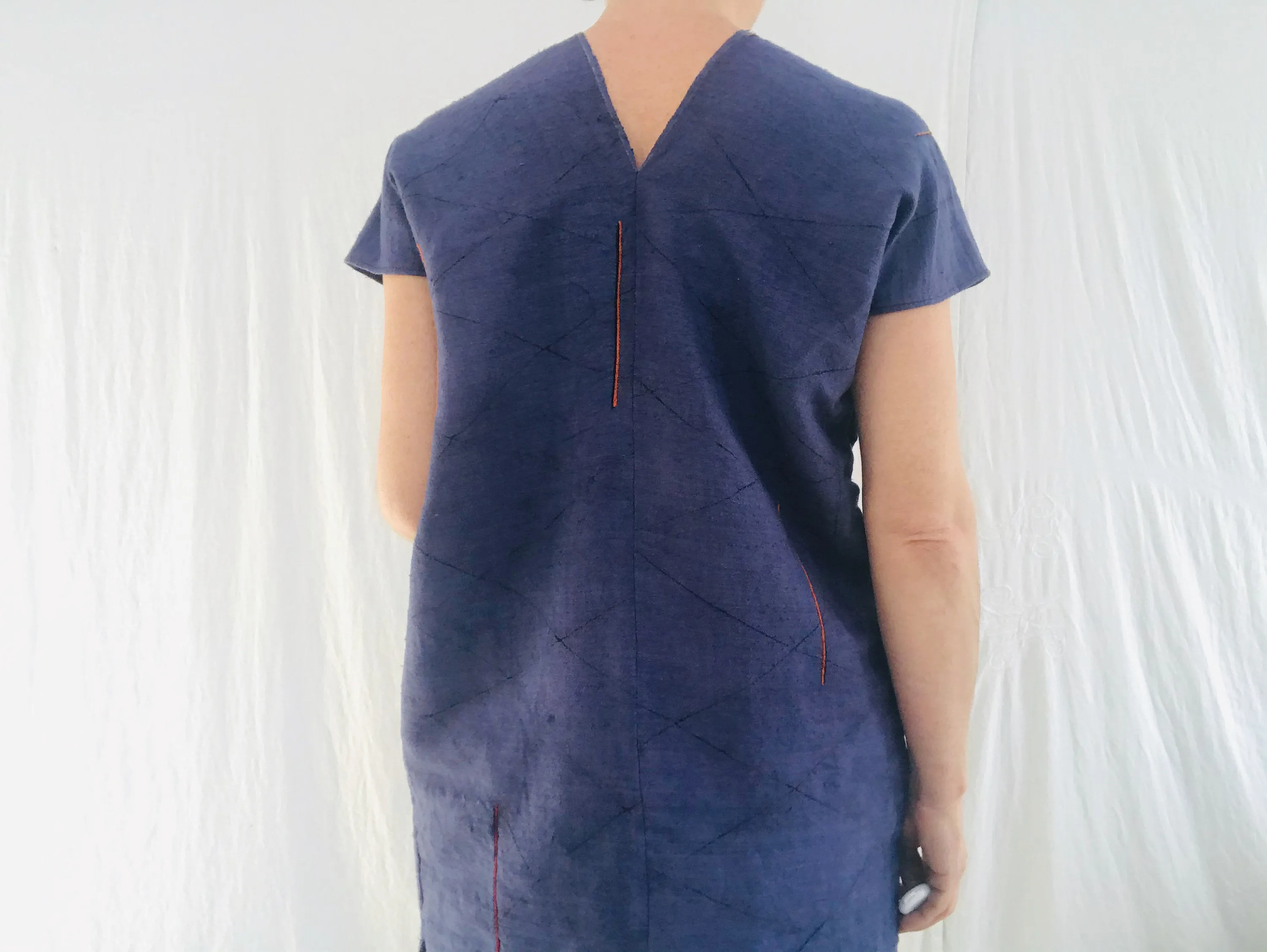 Vintage Hmong Hemp Linen Indigo Blouse