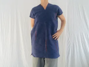 Vintage Hmong Hemp Linen Indigo Blouse