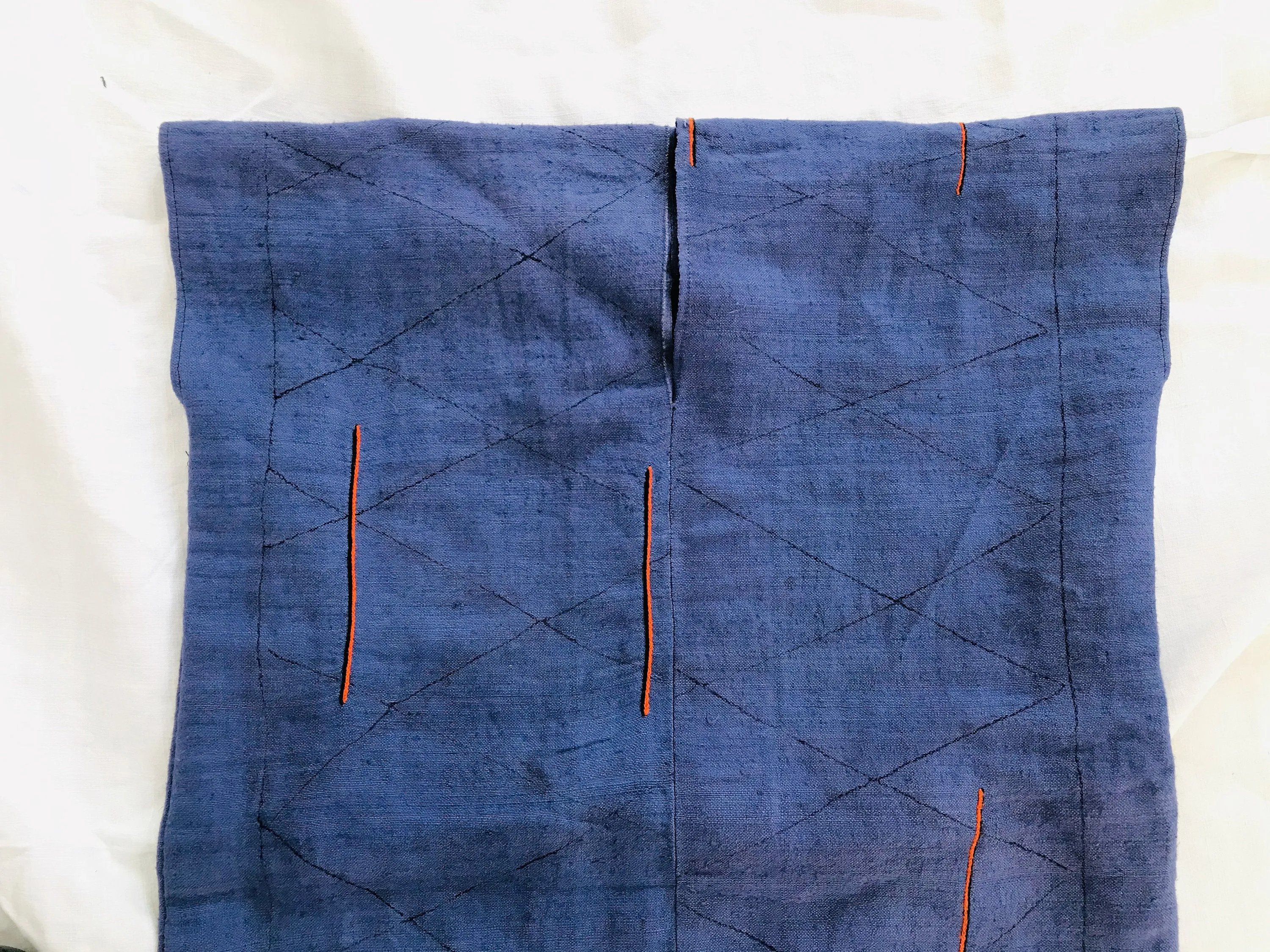 Vintage Hmong Hemp Linen Indigo Blouse