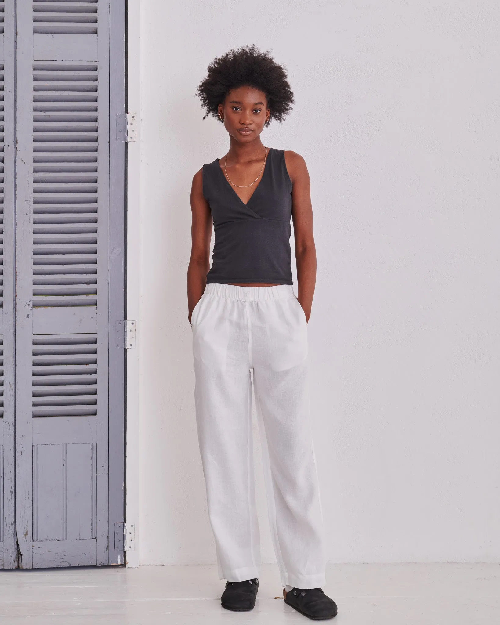 White Hemp Trousers