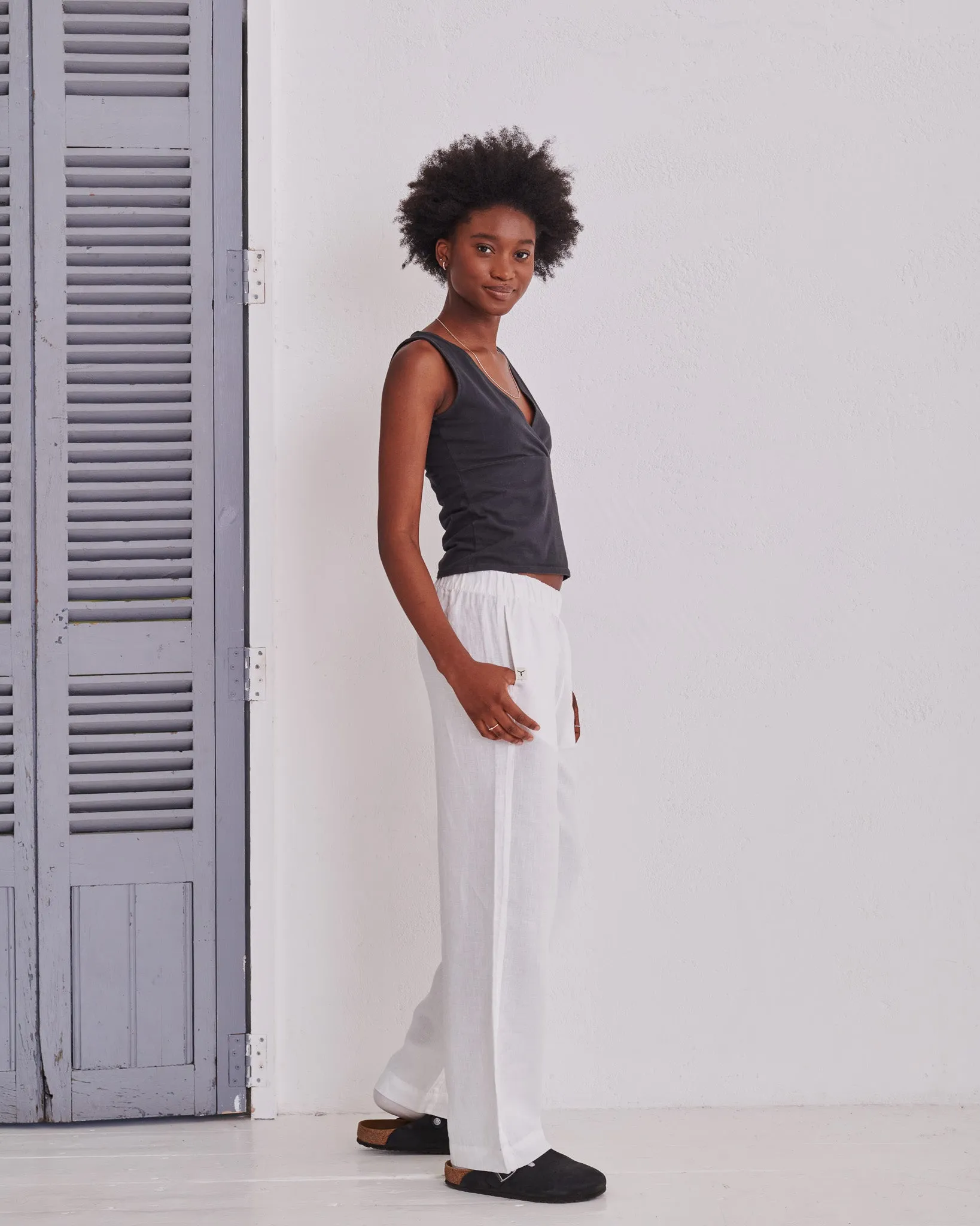 White Hemp Trousers