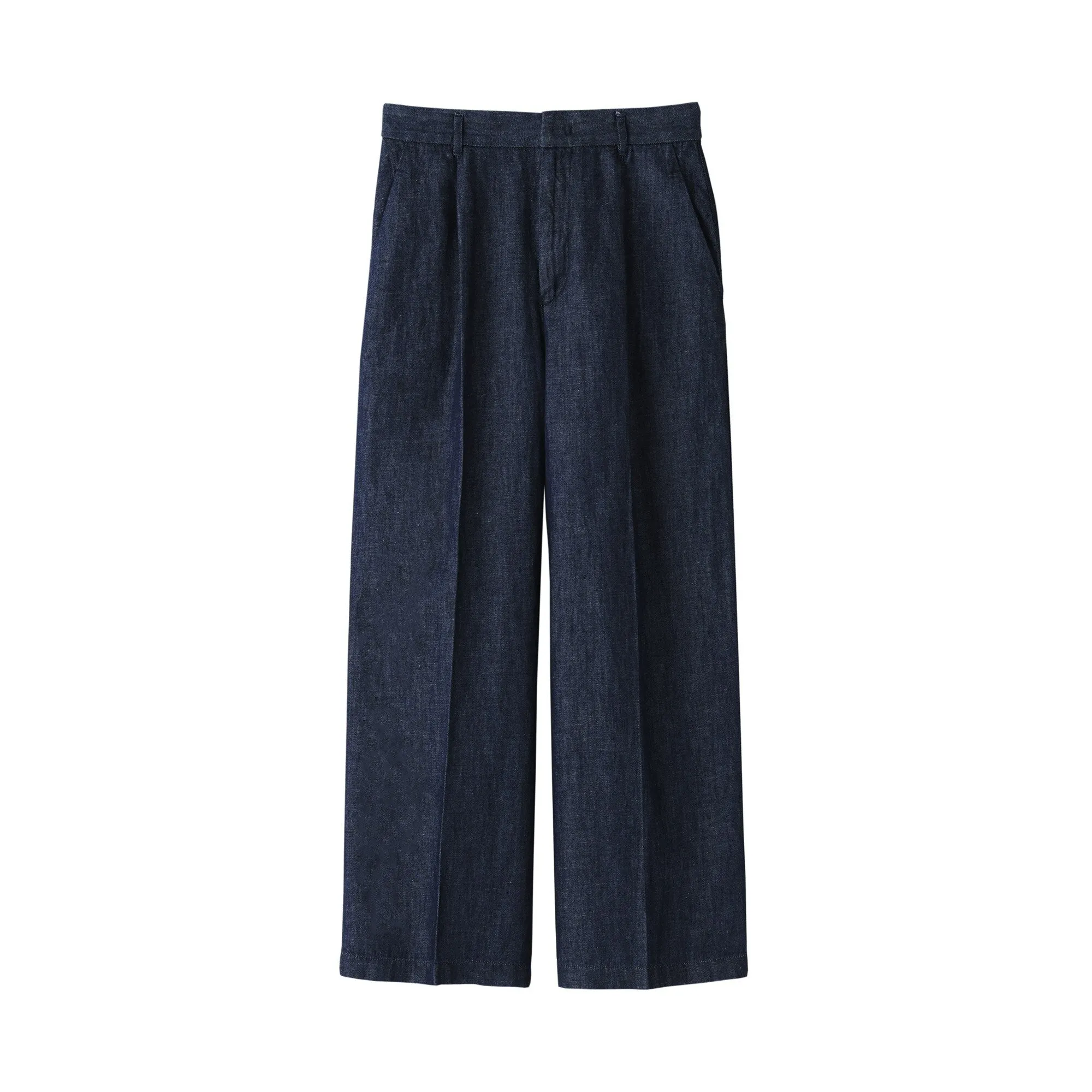 Women's Hemp Blend Denim Darted Wide Pants