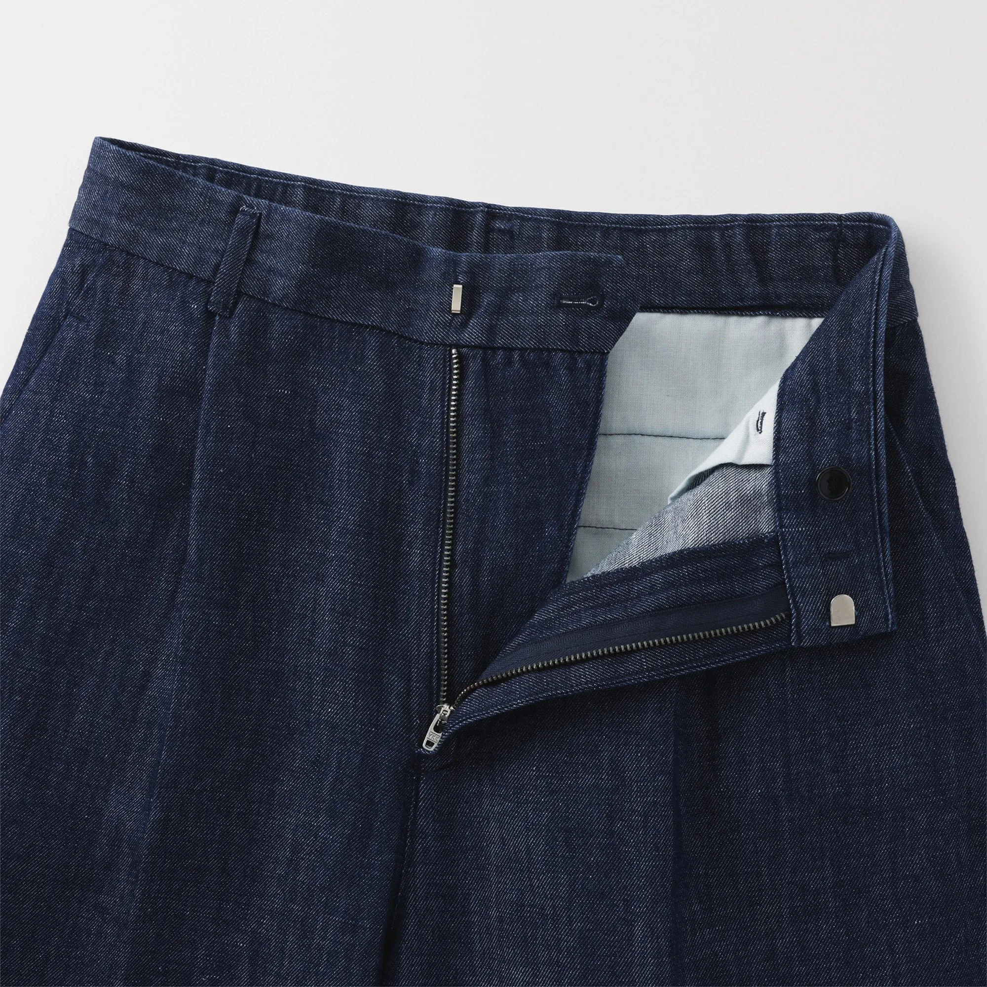 Women's Hemp Blend Denim Darted Wide Pants