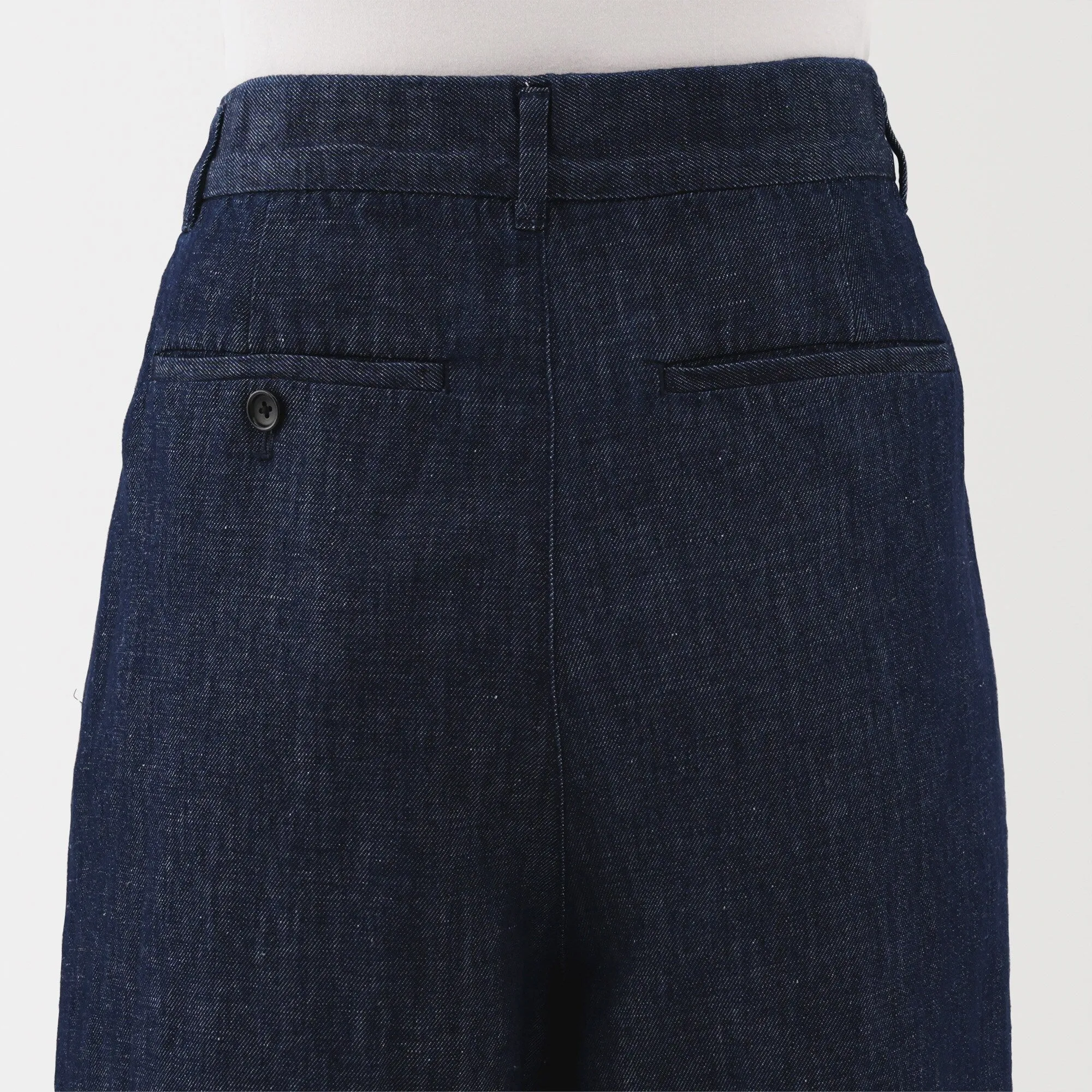 Women's Hemp Blend Denim Darted Wide Pants