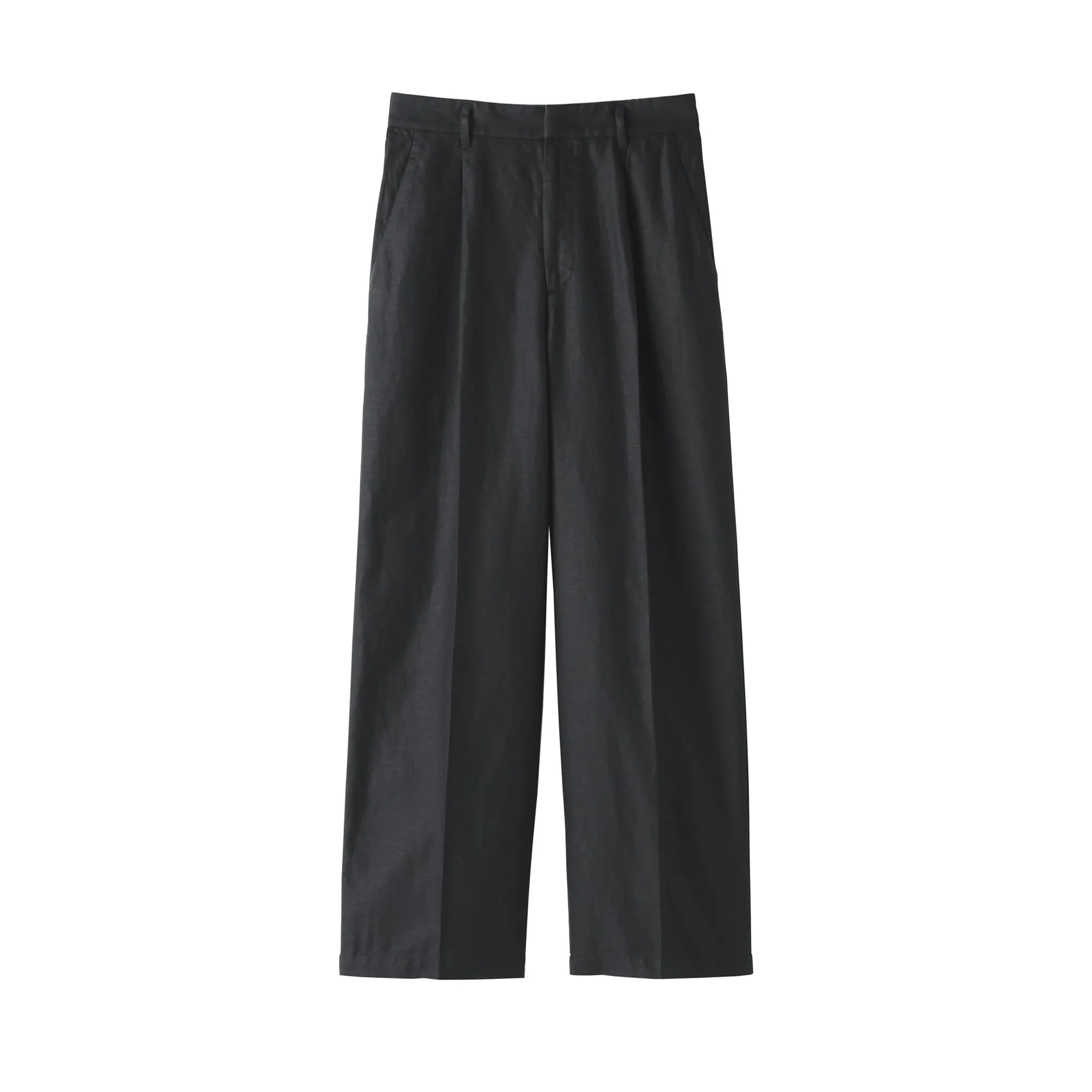 Women's Hemp Blend Twill Darted Wide Pants