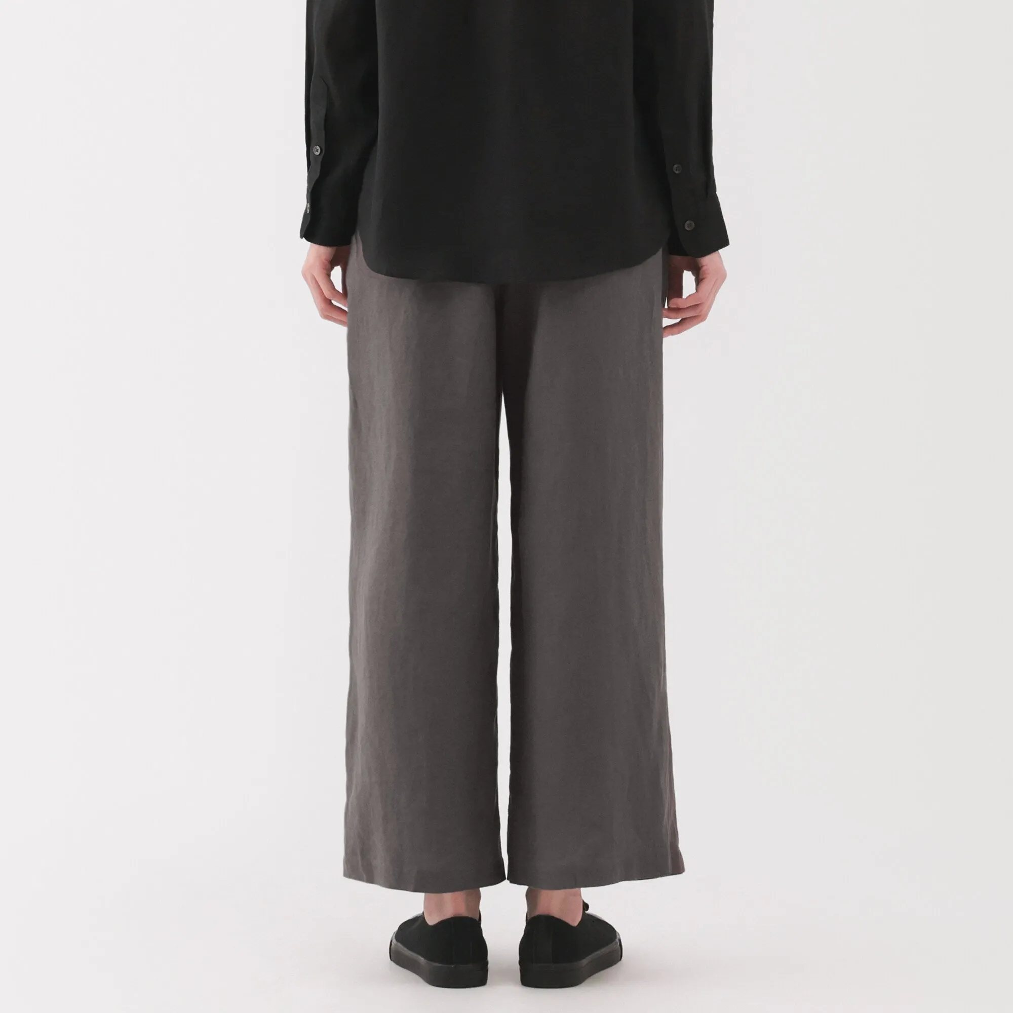 Women's Washed Linen Easy Wide Pants