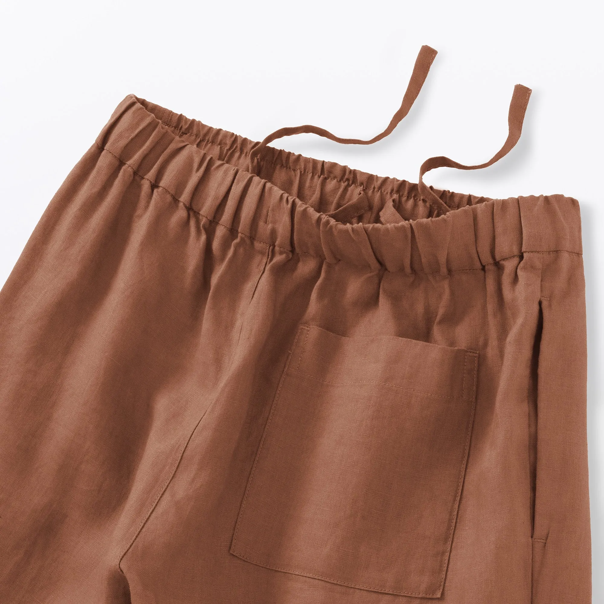 Women's Washed Linen Easy Wide Pants