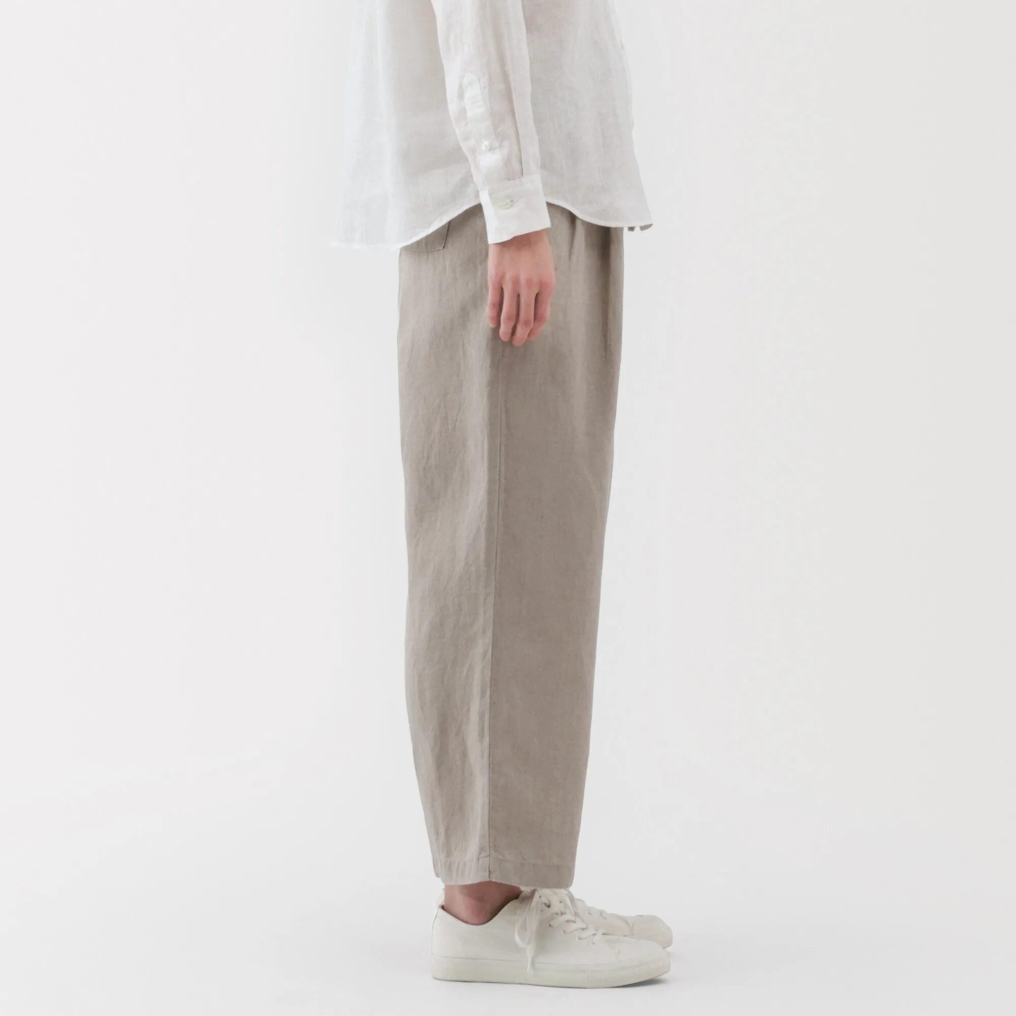 Women's Washed Linen Easy Wide Pants