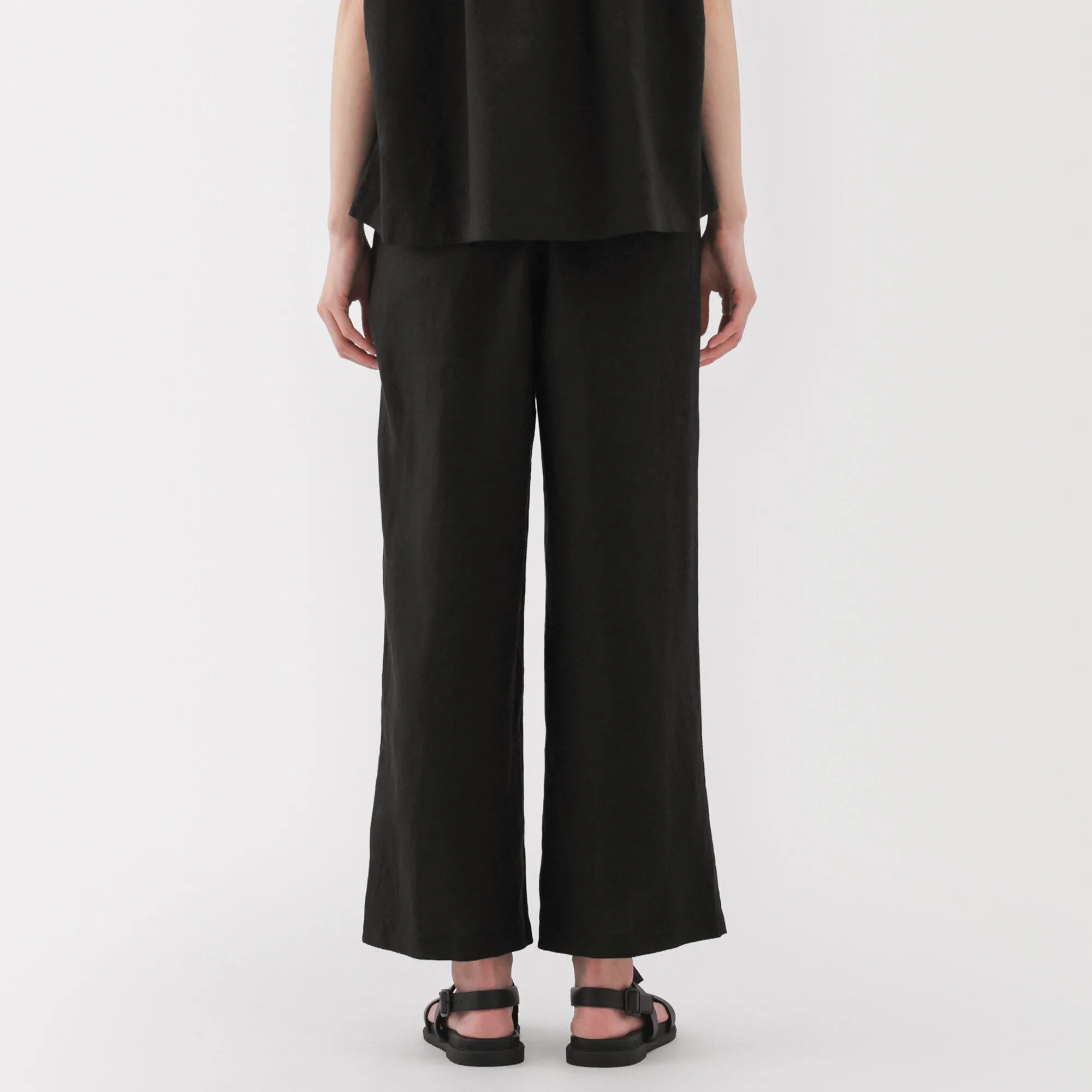 Women's Washed Linen Easy Wide Pants