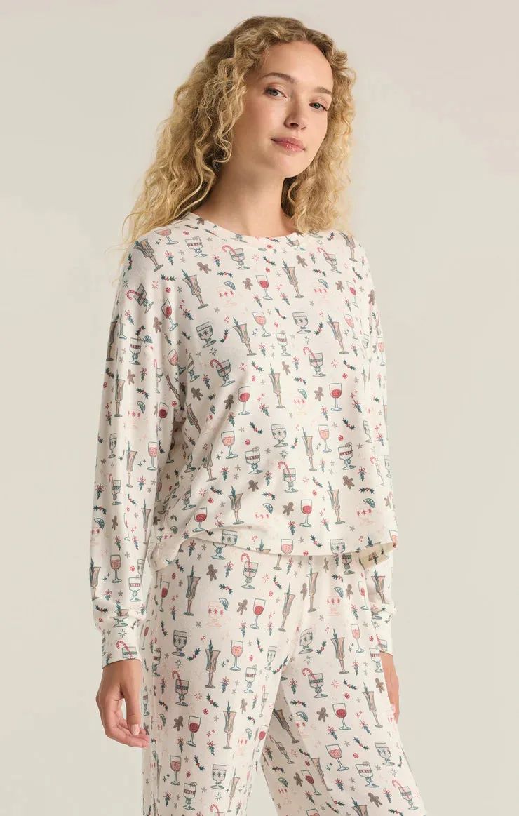 ZSU Holiday Spirits Brushed Knit Top