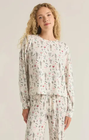 ZSU Holiday Spirits Brushed Knit Top